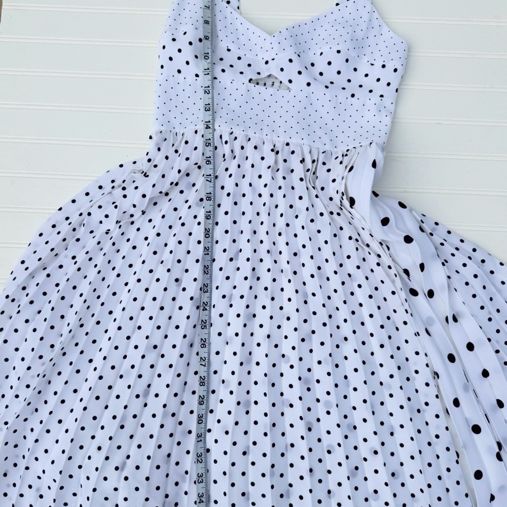 *NWT* Banana Republic Polka Dot Pleated Midi Dress - Picture 7 of 7